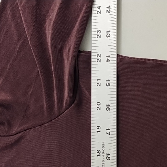 Chico's Travelers 16 Plum Burgundy Jacket Slinky Open Front 3/4 Sleeve Comfy - Picture 4 of 7